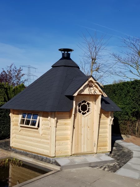 Bouw van cottage en sauna