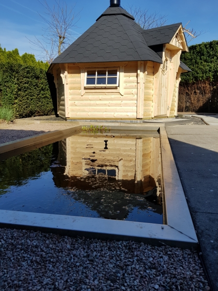 Bouw van cottage en sauna